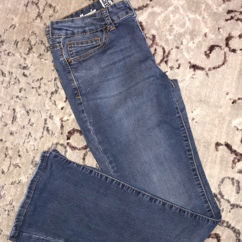 SO wide leg jeans- medium wash